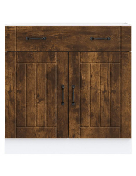 Base da Cucina Lucca Rovere Fumo in Legno Multistrato