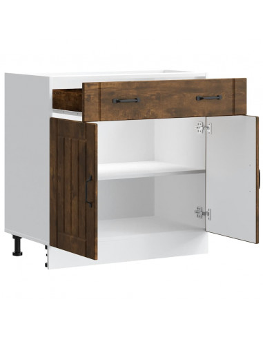 Base da Cucina Lucca Rovere Fumo in Legno Multistrato