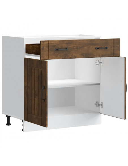 Base da Cucina Lucca Rovere Fumo in Legno Multistrato