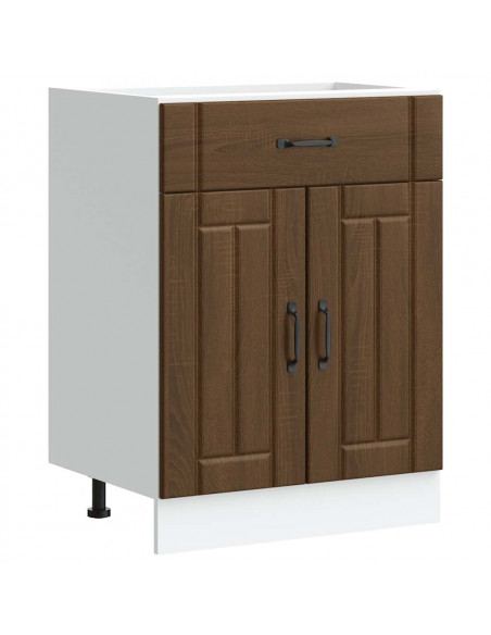 Base da Cucina Lucca Rovere Marrone in Legno Multistrato