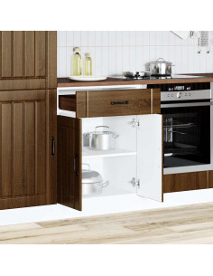 Base da Cucina Lucca Rovere Marrone in Legno Multistrato 2