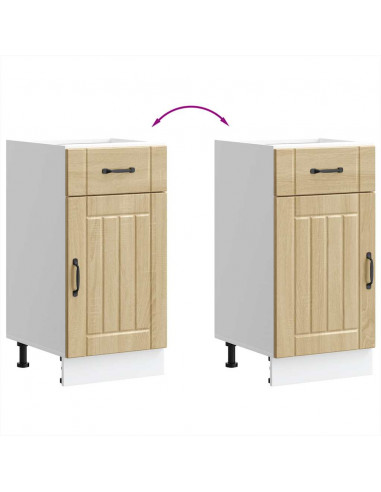 Base da Cucina Lucca Rovere Sonoma in Legno Multistrato