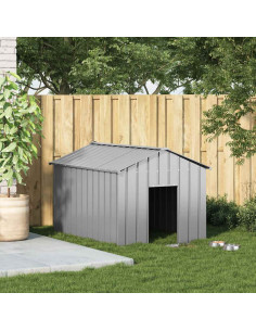 Casetta per Cani con Tetto 113x153x101 cm Acciaio Zincato 2
