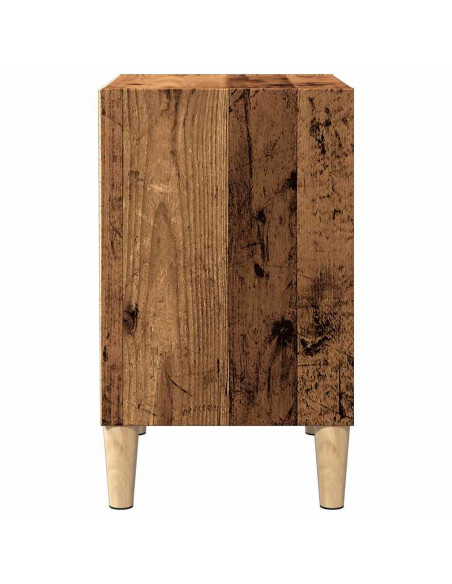 Comodini 2 pz Legno Vecchio 40x30x50 cm in Legno Multistrato
