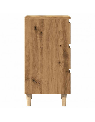 Comodini 2 pz Rovere Artigianale 40x35x69 cm Legno Multistrato