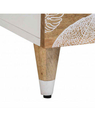 Comodini 2pz 40x33,5x46 cm in Legno Massello di Mango