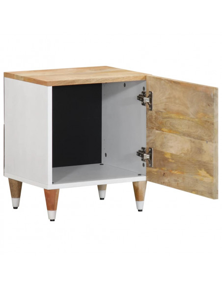 Comodini 2pz 40x33,5x46 cm in Legno Massello di Mango