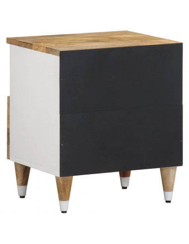 Comodini 2pz 40x33x46 cm in Legno Massello di Mango