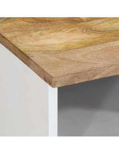 Comodini 2pz 40x33x46 cm in Legno Massello di Mango