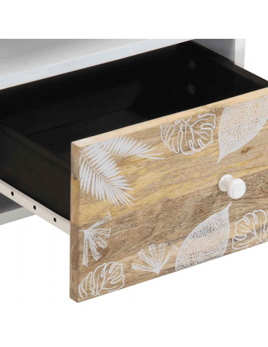 Comodini 2pz 40x33x46 cm in Legno Massello di Mango