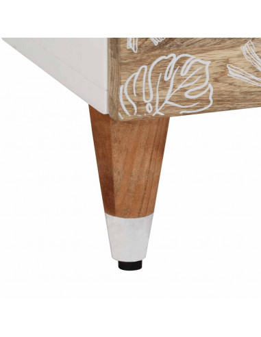 Comodini 2pz 40x33x46 cm in Legno Massello di Mango