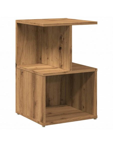 Comodini 2pz Rovere Artigianale 35x35x55 cm Legno Multistrato