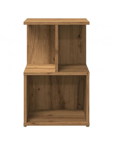 Comodini 2pz Rovere Artigianale 35x35x55 cm Legno Multistrato