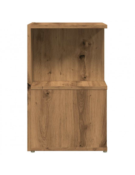 Comodini 2pz Rovere Artigianale 35x35x55 cm Legno Multistrato