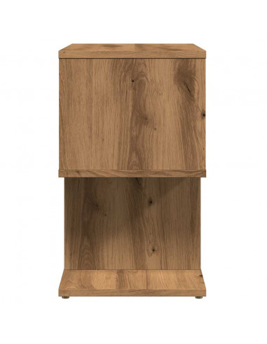 Comodini 2pz Rovere Artigianale 50x30x51,5 cm Legno Multistrato