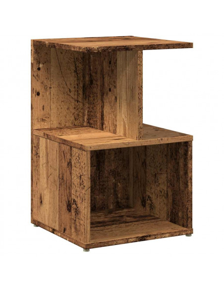 Comodini Legno Vecchio 2 pz 35x35x55 cm in Legno Multistrato