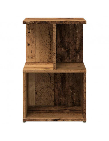 Comodini Legno Vecchio 2 pz 35x35x55 cm in Legno Multistrato