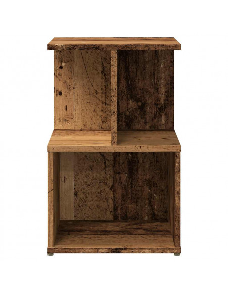 Comodini Legno Vecchio 2 pz 35x35x55 cm in Legno Multistrato