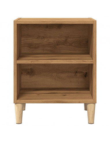 Comodini Rovere Artigianale 2 pz 40x30x50 cm Legno Multistrato