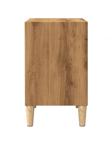 Comodini Rovere Artigianale 2 pz 40x30x50 cm Legno Multistrato