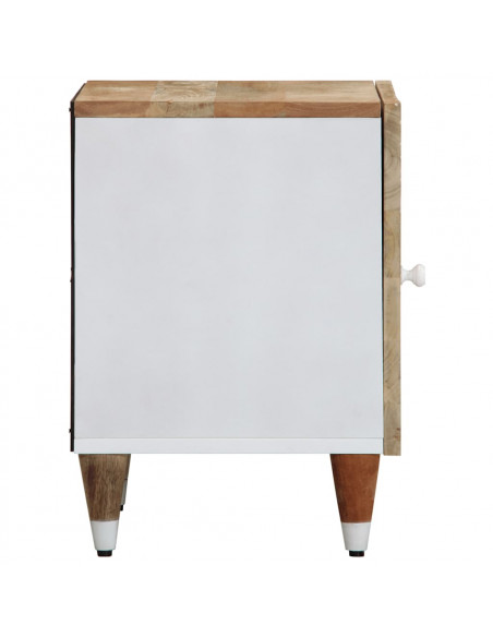 Comodino 40x33,5x46 cm in Legno Massello di Mango