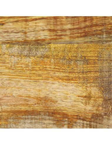 Comodino 50x27x50 cm in Legno Grezzo Massello di Mango