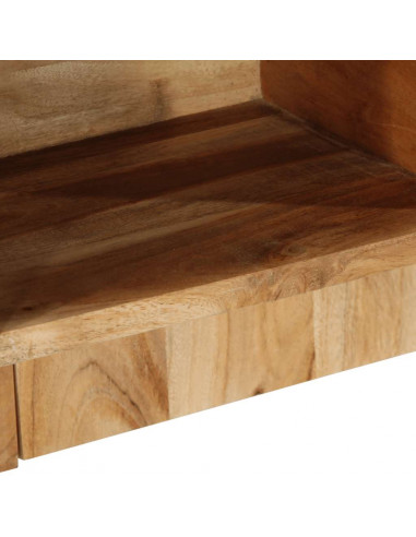 Comodino 50x27x50 cm in Legno Massello di Acacia