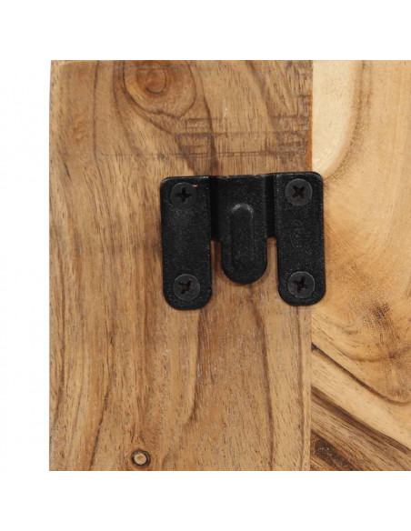 Comodino 50x27x50 cm in Legno Massello di Acacia