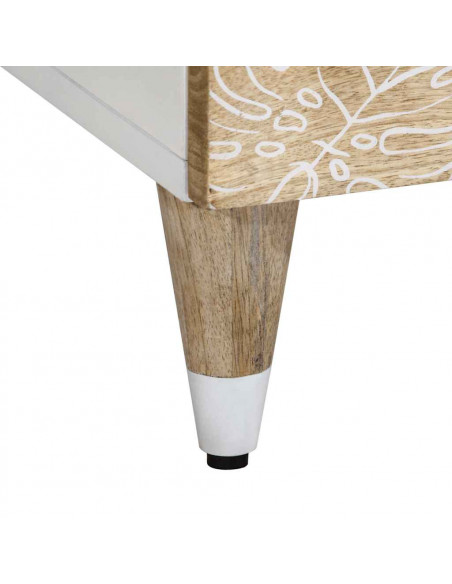Comodino 50x33x60 cm in Legno Massello di Mango
