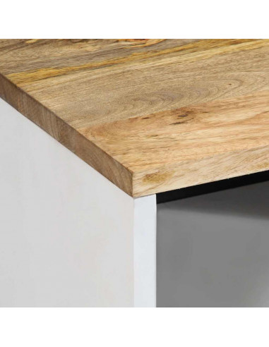 Comodino 50x33x60 cm in Legno Massello di Mango