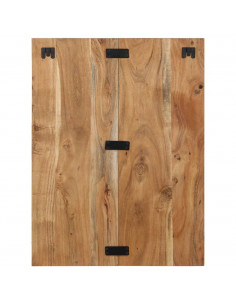 Comodino 60x32x80 cm in Legno Massello di Acacia