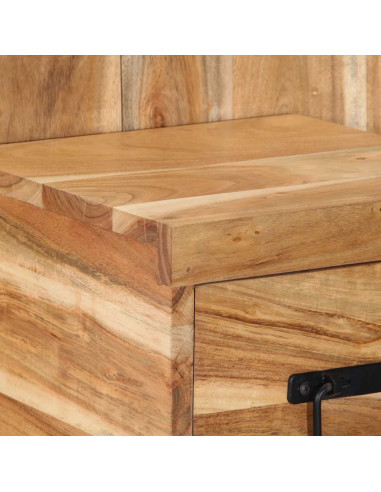 Comodino 60x32x80 cm in Legno Massello di Acacia