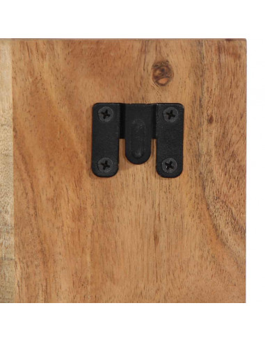 Comodino 60x32x80 cm in Legno Massello di Acacia