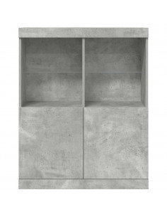 Credenza Grigio Cemento 81x37x100 cm in Legno Multistrato