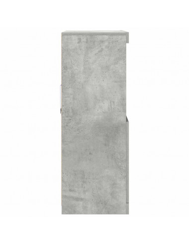 Credenza Grigio Cemento 81x37x100 cm in Legno Multistrato