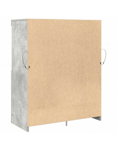 Credenza Grigio Cemento 81x37x100 cm in Legno Multistrato