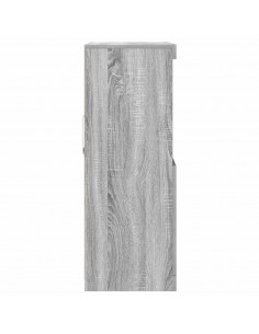 Credenza Grigio Sonoma 81x37x100 cm in Legno Multistrato 2