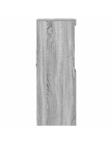 Credenza Grigio Sonoma 81x37x100 cm in Legno Multistrato