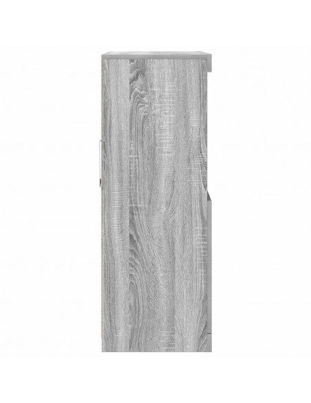 Credenza Grigio Sonoma 81x37x100 cm in Legno Multistrato