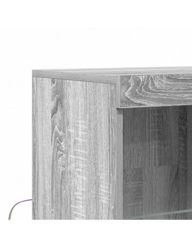 Credenza Grigio Sonoma 81x37x100 cm in Legno Multistrato