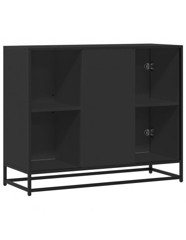 Credenza Nera 92x35x76 cm in Legno Multistrato