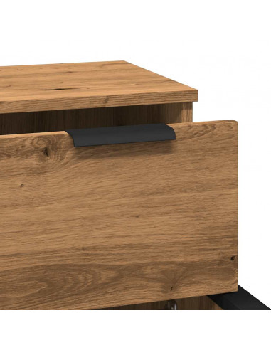 Credenza Rovere Artigianale 30x30x70 cm in Legno Multistrato