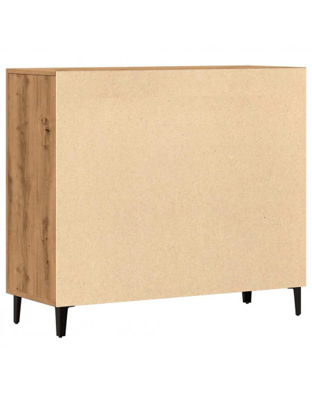 Credenza Rovere Artigianale 90x34x80 cm in Legno Multistrato