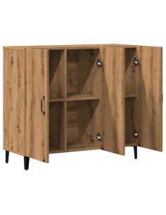 Credenza Rovere Artigianale 90x34x80 cm in Legno Multistrato 2