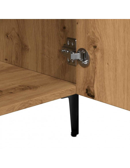Credenza Rovere Artigianale 90x34x80 cm in Legno Multistrato