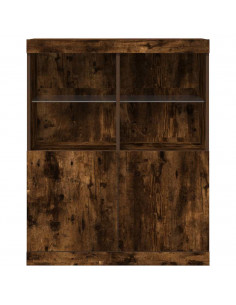 Credenza Rovere Fumo 81x37x100 cm in Legno Multistrato