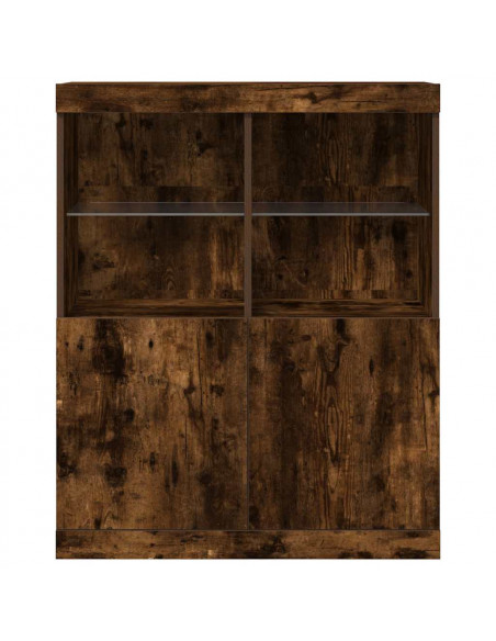 Credenza Rovere Fumo 81x37x100 cm in Legno Multistrato