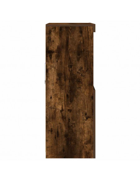 Credenza Rovere Fumo 81x37x100 cm in Legno Multistrato