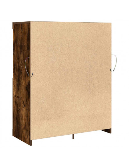 Credenza Rovere Fumo 81x37x100 cm in Legno Multistrato