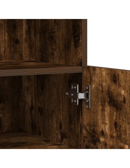 Credenza Rovere Fumo 81x37x100 cm in Legno Multistrato